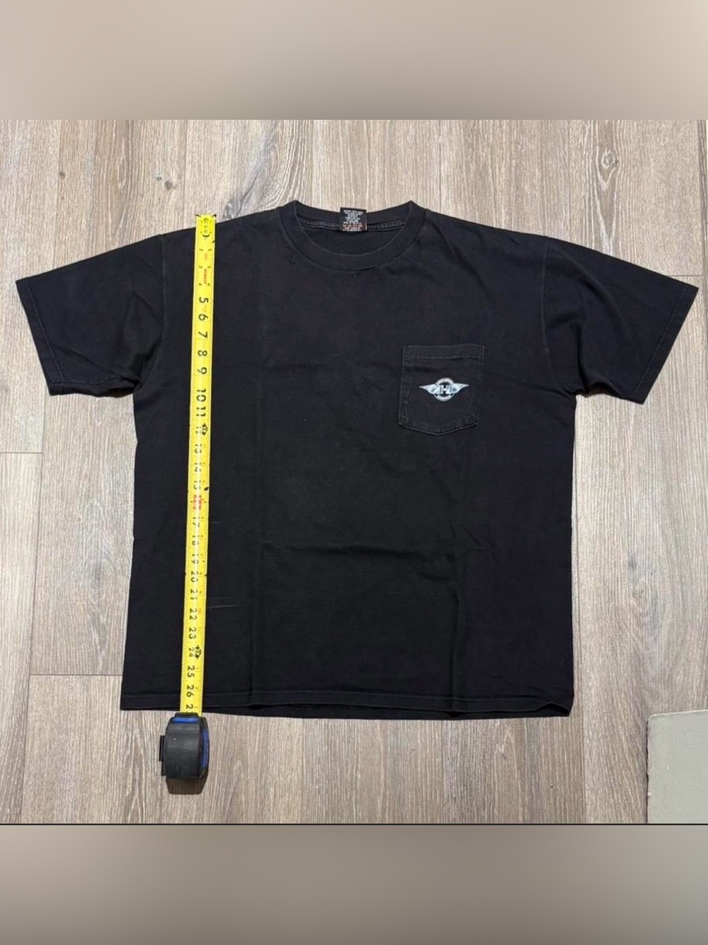 Harley-Davidson Black Short Sleeve Pocket Tee with Small Chest Emblem